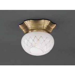 Светильник настенно-потолочный Reccagni Angelo PL. 7730/1 BRONZO ARTE BIANCO IMPERO