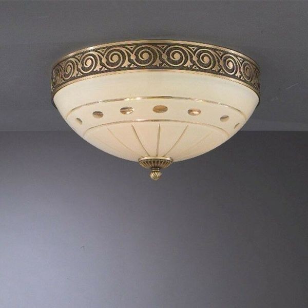 Классический потолочный светильник Reccagni Angelo PL. 7004/3 BRONZO ARTE CREMA CLASSICO