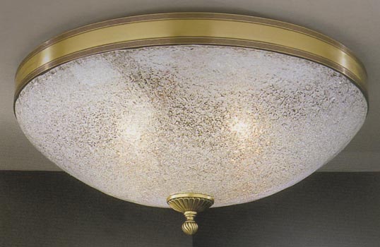Потолочный светильник Reccagni Angelo PL. 4600/3 PL. 4600/3 BRONZO ARTE VETRO TRASPARENTE