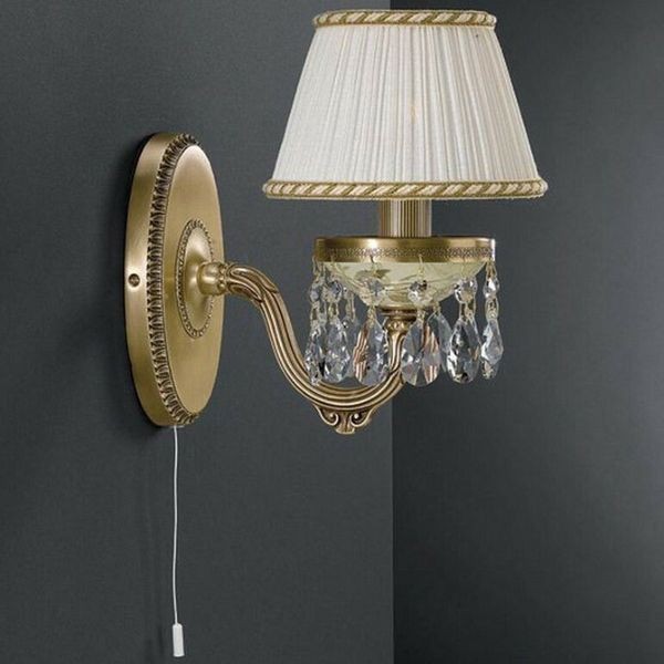 Бра Reccagni Angelo A. 6420/1 BRONZO ARTE ROSE PLISSE + TRASP.
