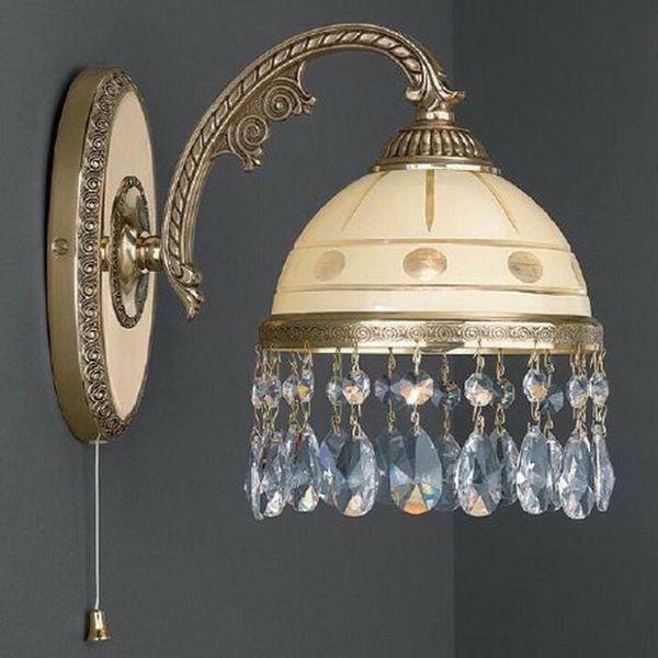 Бра Reccagni Angelo A. 7103/1 ORO FRANCESE CREMA CLASSICO + TRASP.