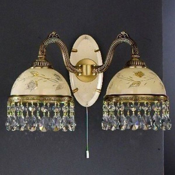 Бра Reccagni Angelo A. 6806/2 BRONZO ARTE ROSE +  TRASP.