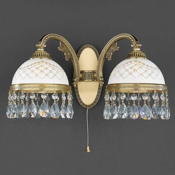 Бра Reccagni Angelo A. 7000/2 BRONZO ARTE BIANCO IMPERO + TRASP.