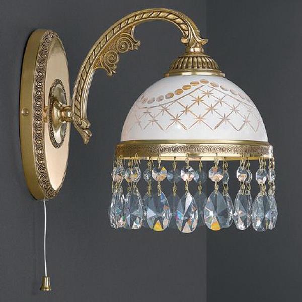 Бра RECCAGNI ANGELO A. 7100/1 A. 7100/1 ORO FRANCESE BIANCO IMPERO + TRASP.