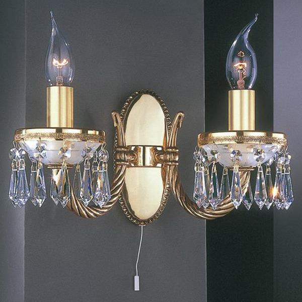 Бра RECCAGNI ANGELO A. 4751/2 A. 4751/2 ORO FRANCESE CRISTALLI TRASPERENTE