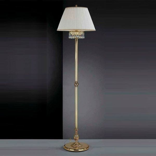 Торшер Reccagni Angelo PN. 6520/2 ORO FRANCESE ROSE PLISSE + TRASP.