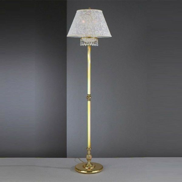 Торшер Reccagni Angelo PN. 7130/2 ORO FRANCESE IMPERO RICAMO + TRASP.