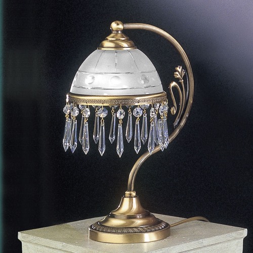 Настольная лампа RECCAGNI ANGELO P. 3831 BRONZO ARTE VE. MOL. + CRISTALLI