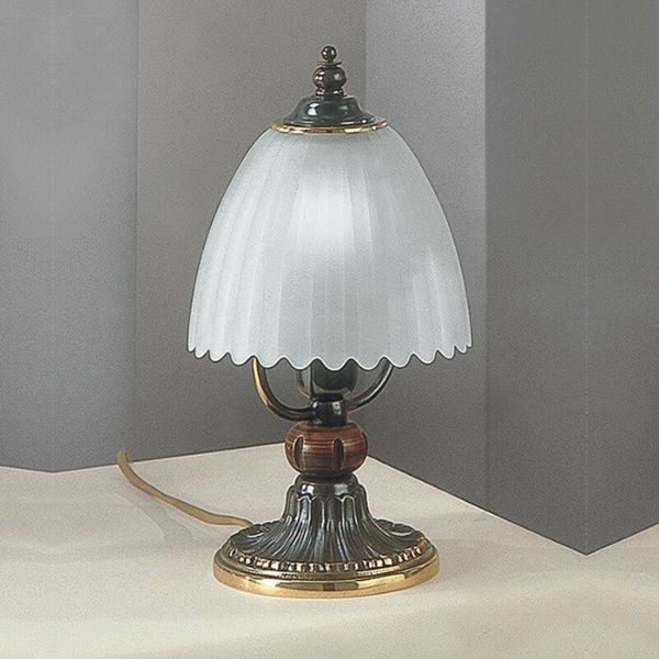 Настольная лампа Reccagni Angelo P. 3510 BRONZO SF. VETRO SATIN