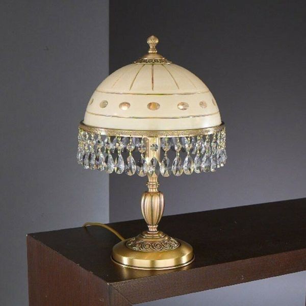 Настольная лампа Reccagni Angelo P. 7003 M BRONZO ARTE CREMA CLASSICO + TRASP.