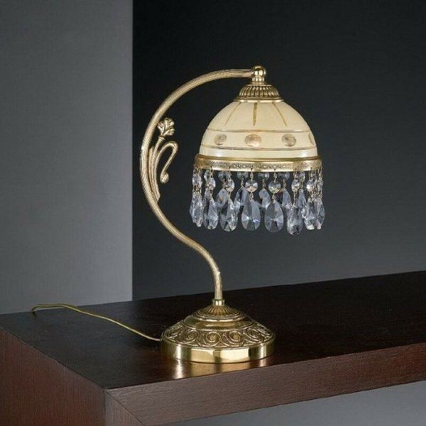 Настольная лампа Reccagni Angelo P. 7103 P ORO FRANCESE CREMA CLASSICO + TRASP.