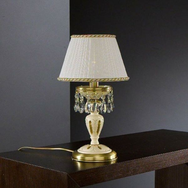 Настольная лампа Reccagni Angelo P. 6606 P BRONZO ARTE ROSE PLISSE + TRASP.