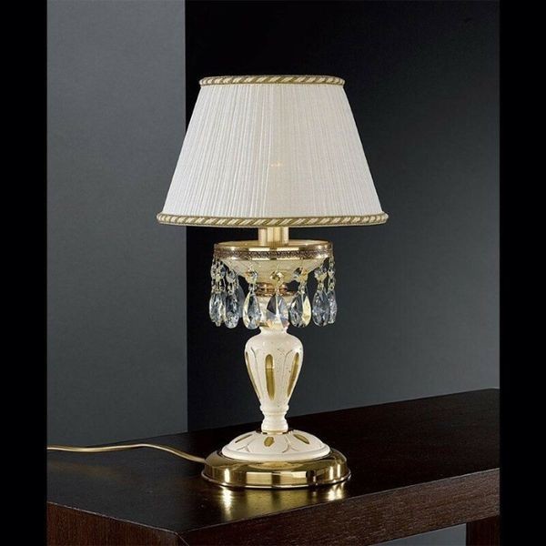 Настольная лампа Reccagni Angelo P. 6706 P ORO FRANCESE ROSE PLISSE + TRASP.