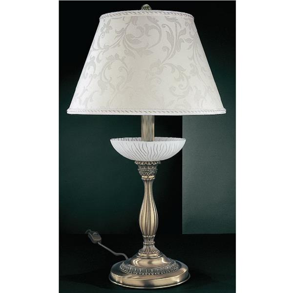 Настольная лампа Reccagni Angelo P. 5402 G BRONZO ARTE BIANCO + PAR.DAMASCATO