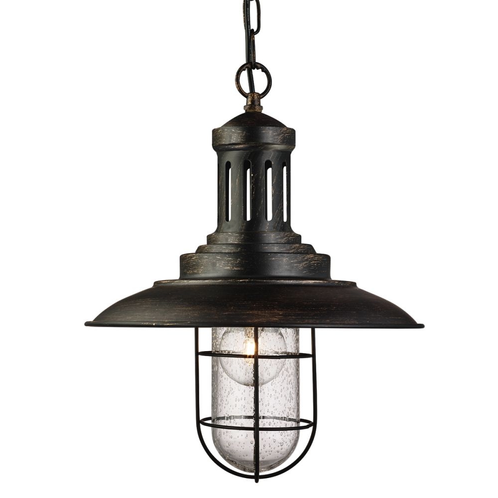 Подвесной светильник Searchlight Fisherman 5401BG, 1 set, черное золото