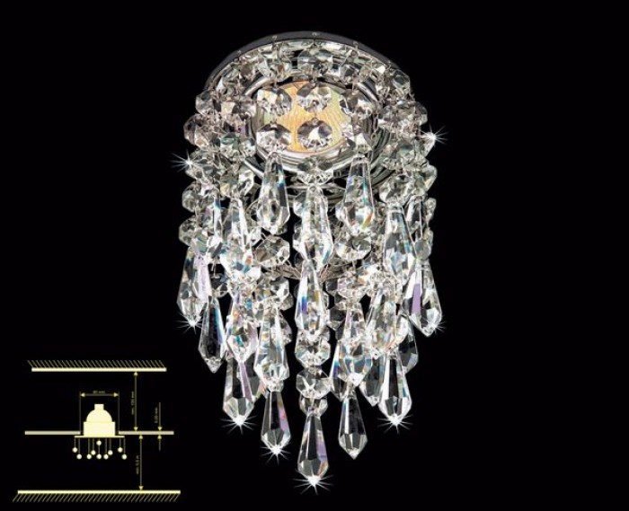 Хрустальный точечный светильник Bydzov 6080 01/53-184S