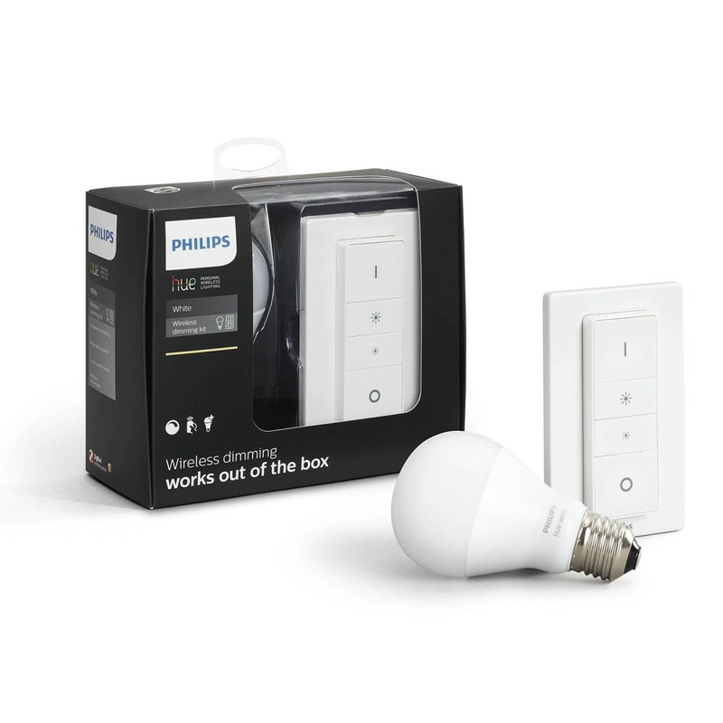 Комплект умная лампа PHILIPS Hue DIM 9.5W E27 White
