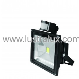 EUROELECTRIC LED COB Прожектор з датчиком руху 20W 6500K LED-FL-20(sensor)