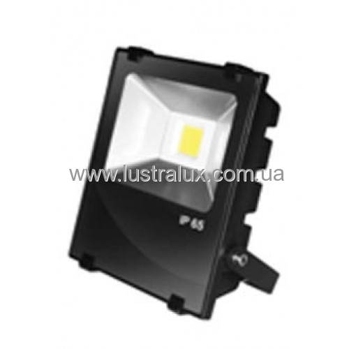 EUROELECTRIC LED COB Прожектор чорний з радіатором 10W 6500K modern LED-FLR-COB-10