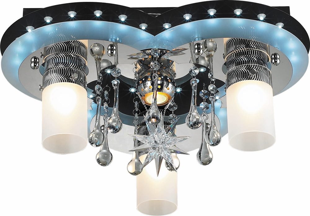 Потолочный LED светильник Altalusse LV203-04 Black & Chrome